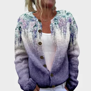 Inês - Cardigan Floral de Outono