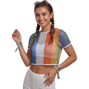 T-shirt Rede Arco-íris mulher