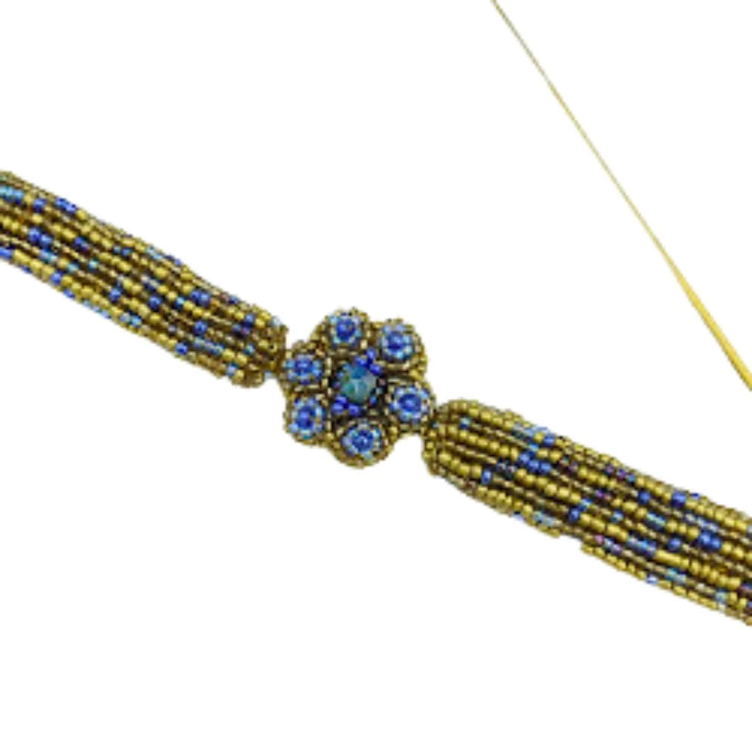 Colar Choker Bordado com Missangas e Flor Central - Image 4