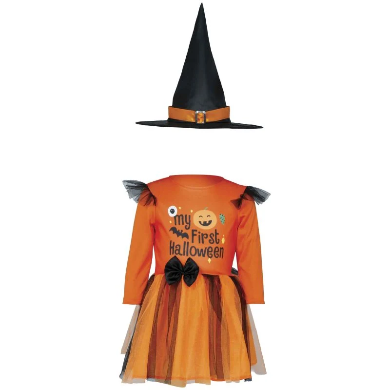 Fato de Bruxinha Abóbora Halloween para bebé - Image 3
