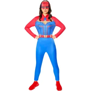 Fato de Capitã Marvel classic para mulher