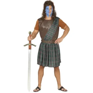 Fato de Guerreiro Escocês Verde para homem