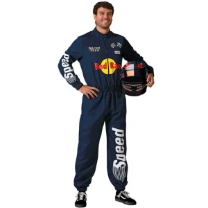 Fato de Piloto de corridas azul adulto unisexo