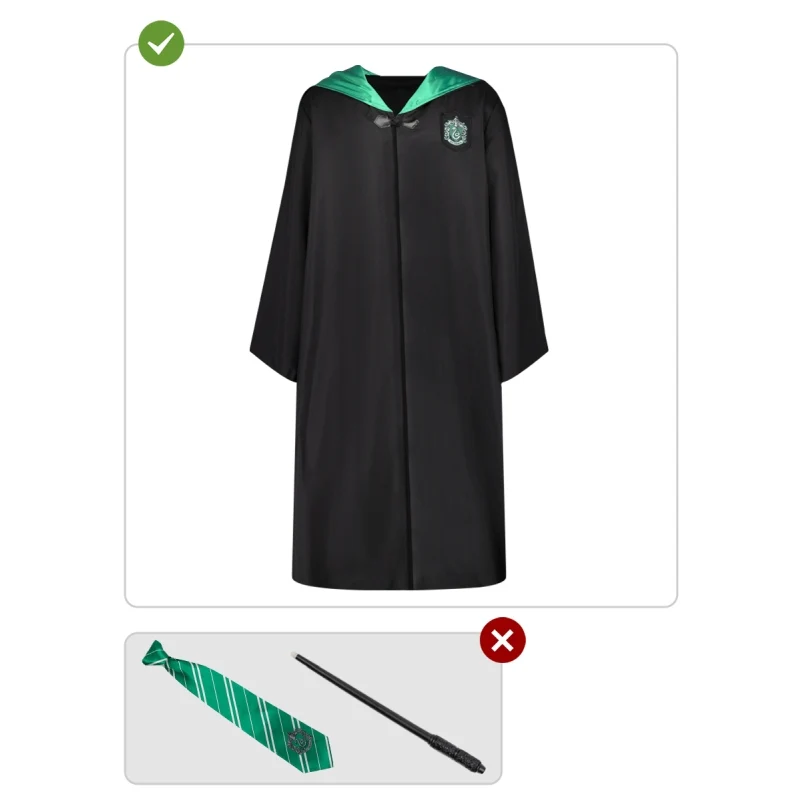 Fato de Sonserina de Hogwarts para adulto - Image 6
