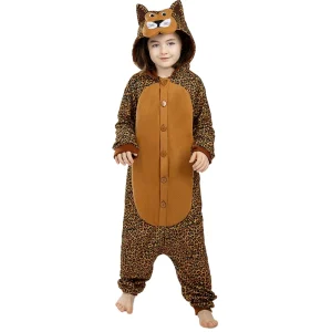 Fato de Onesie Leopardo para crianças