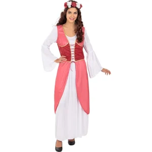Fato de Princesa Medieval com Flores para mulher