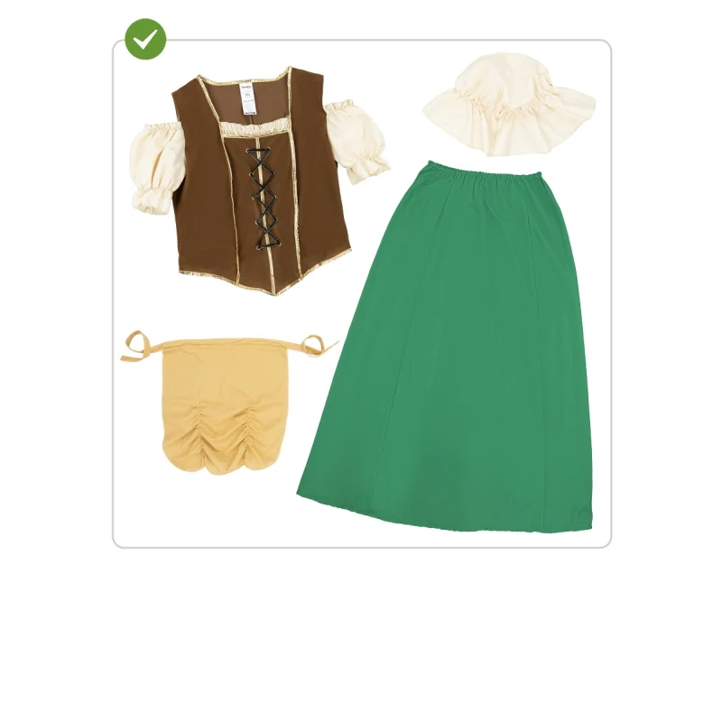 Fato de Estalajadeira Época Medieval para mulher - Image 8