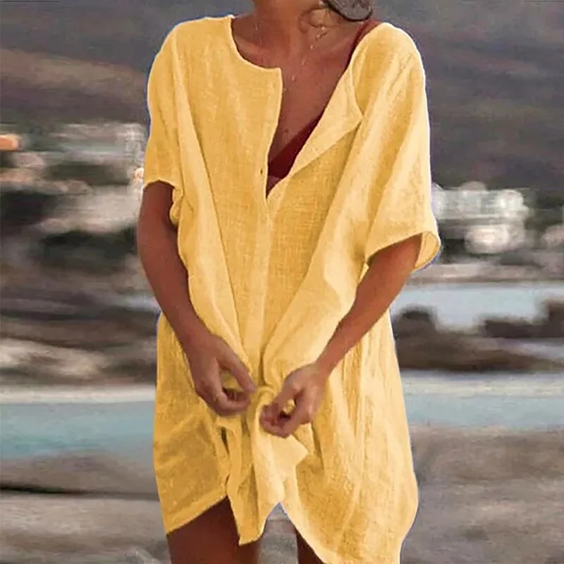 Ágata - Vestido casual em linho e algodão - Image 6