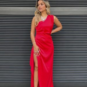 Vestido cetim vermelho