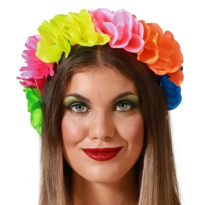 Coroa de flores néon