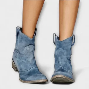 Marlene | Botas de Camurça em Azul e Castanho, do 34 ao 44