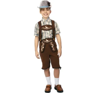 Fato de Bávaro Oktoberfest marrom para menino