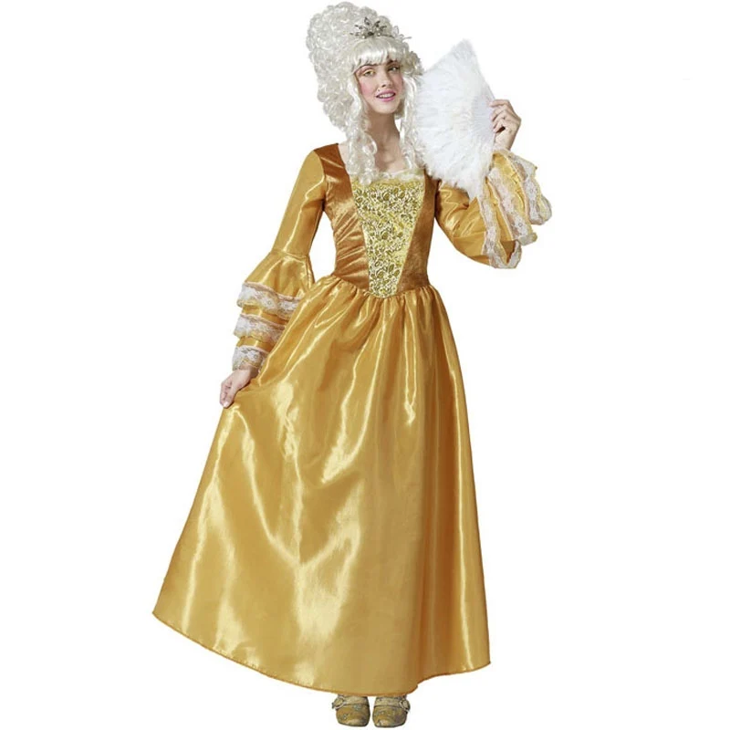 Fato de Cortesão dourado para mulher - Image 2