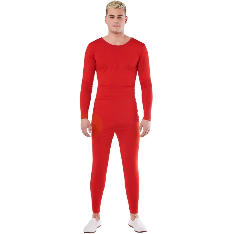 Fato de Macacão vermelho de 2 peças para homem - Image 2