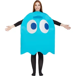 Fato de Fantasma Inky do Pac-Man adulto unisexo