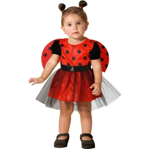 Fato de Joaninha com tule para bebé
