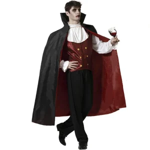 Fato de Vampiro com capa comprida para homem