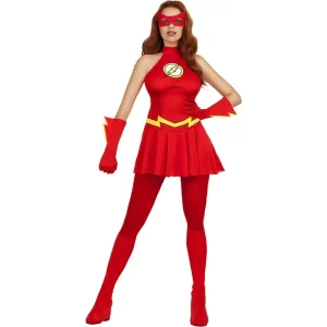 Fato de Super-heroína Flash para mulher