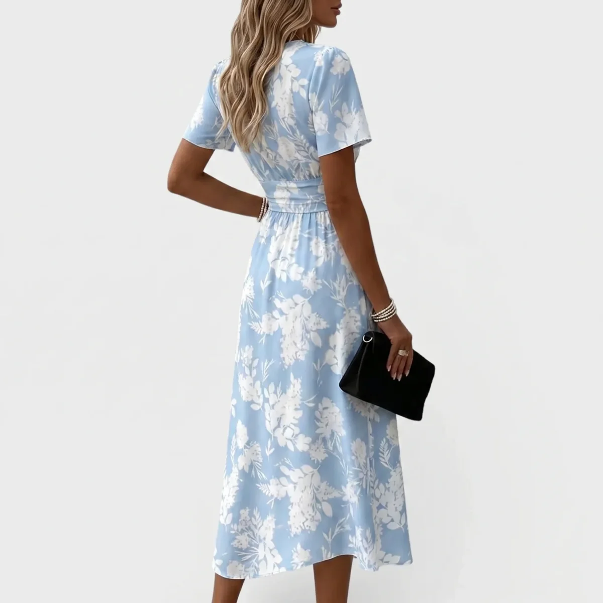 Dana | V-neck Formal Elegant Midi Dress - Image 5