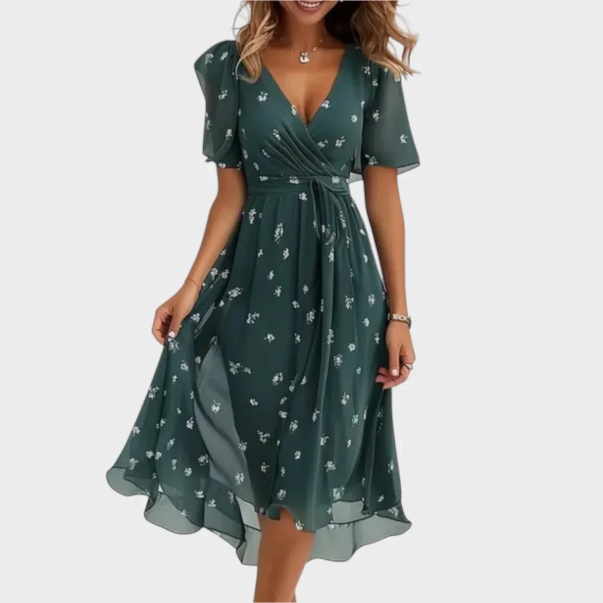 Adelaide - Vestido de senhora com decote em V - Image 2