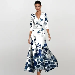 Inês - Vestido de senhora com manga elegante